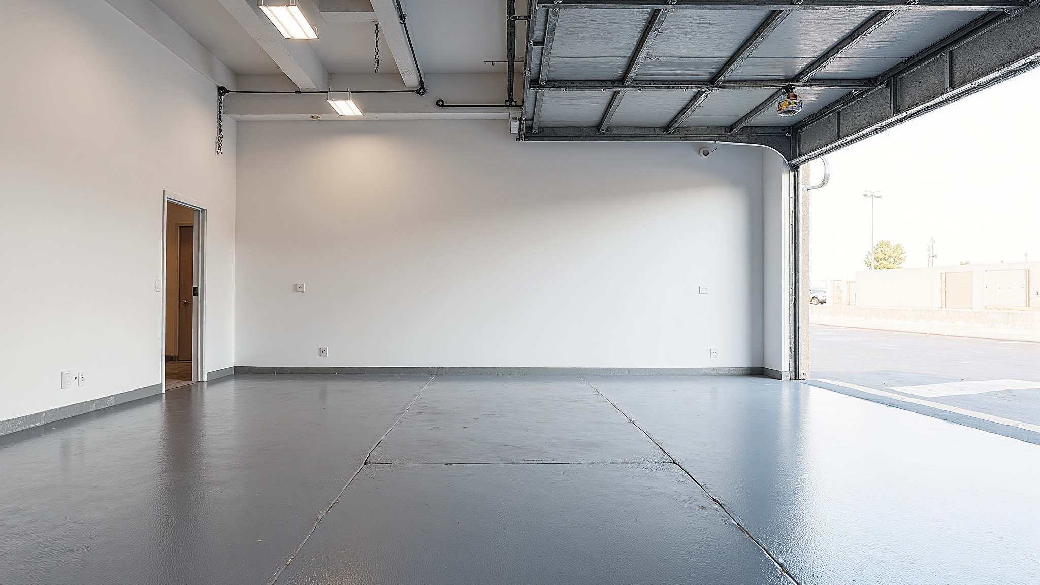 Sectional door operator installed on an industrial door